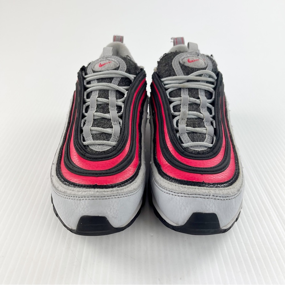 Nike Air Max 97 Felt Wolf Gray Orbit Red Athletic Sneakers Shoes Youth - Picture 4 of 6